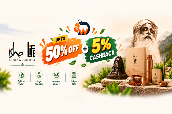 Isha life offers and cashback banner