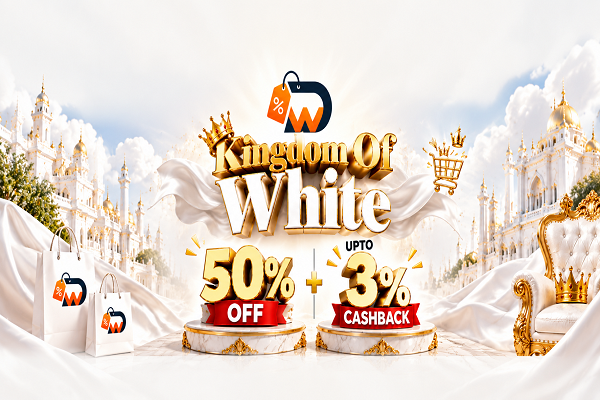 Kingdom of white offers and cashback banner