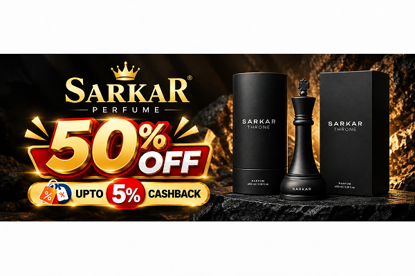 Sarkar perfume offers and cashback banner