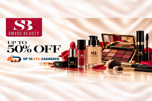 swiss beauty offers and cashback banner