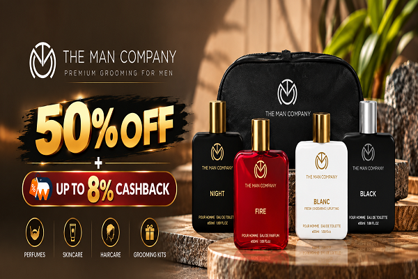 The Man Company offers and cashback banner