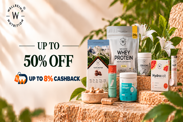 Wellbeing Nutrition offers and cashback banner