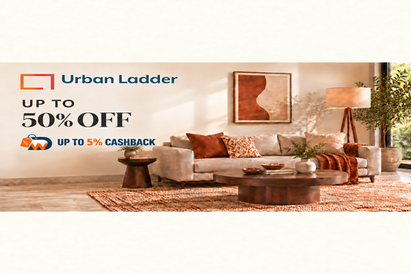 urban ladder offers and cashback banner